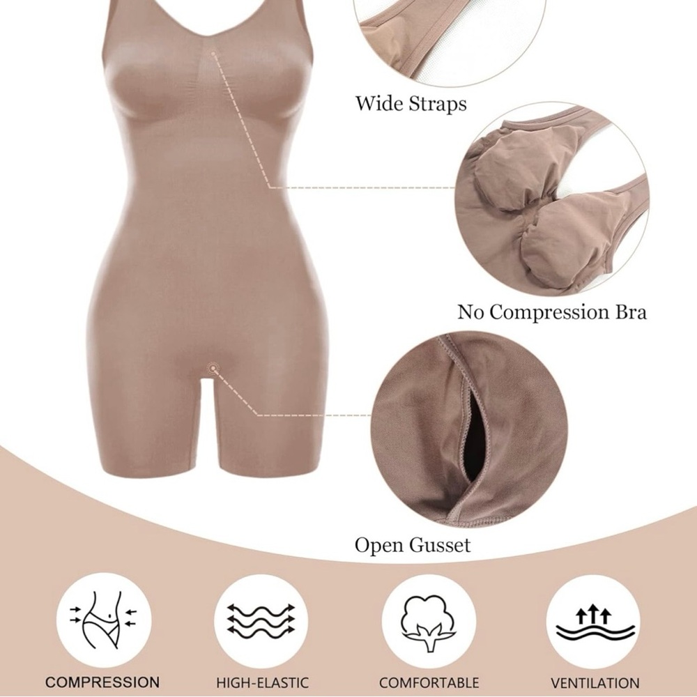 SHAPERX Mid Thigh Bodysuit Shaper NWT Sienna L/XL - Picture 4 of 7